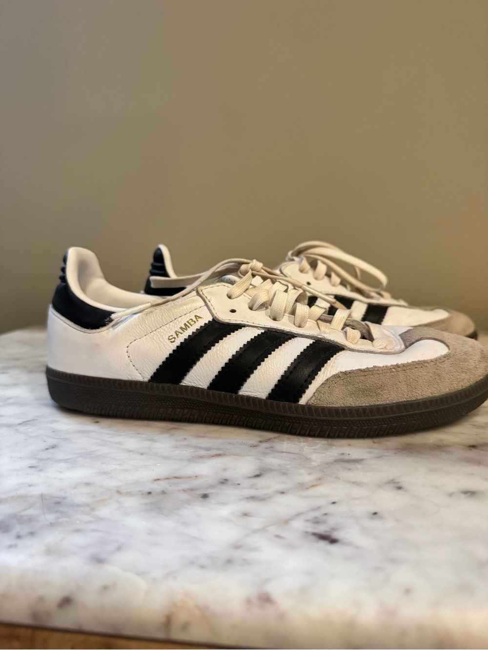 Adidas Samba Kids White Black & Gray - Size 2.5